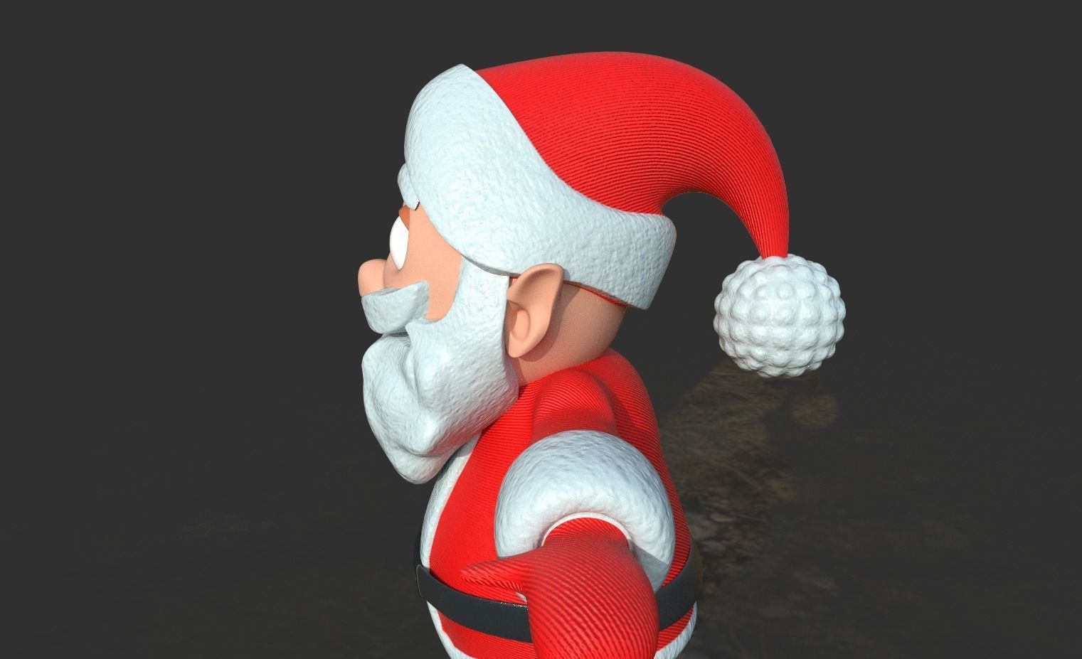 Santa claus Low-poly 3D model_8