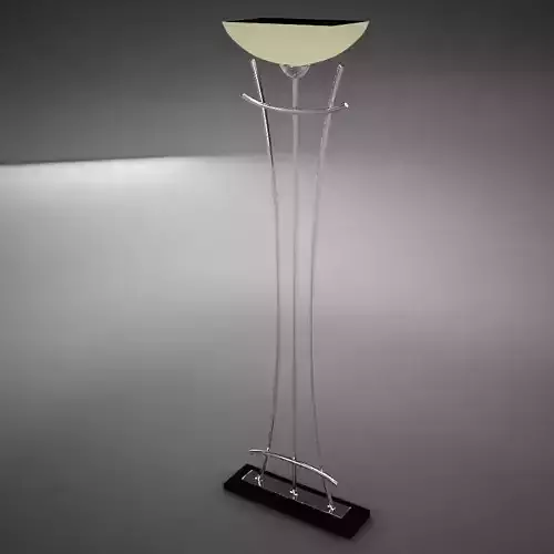 lamp08 floor lamp with glass shade 3D model