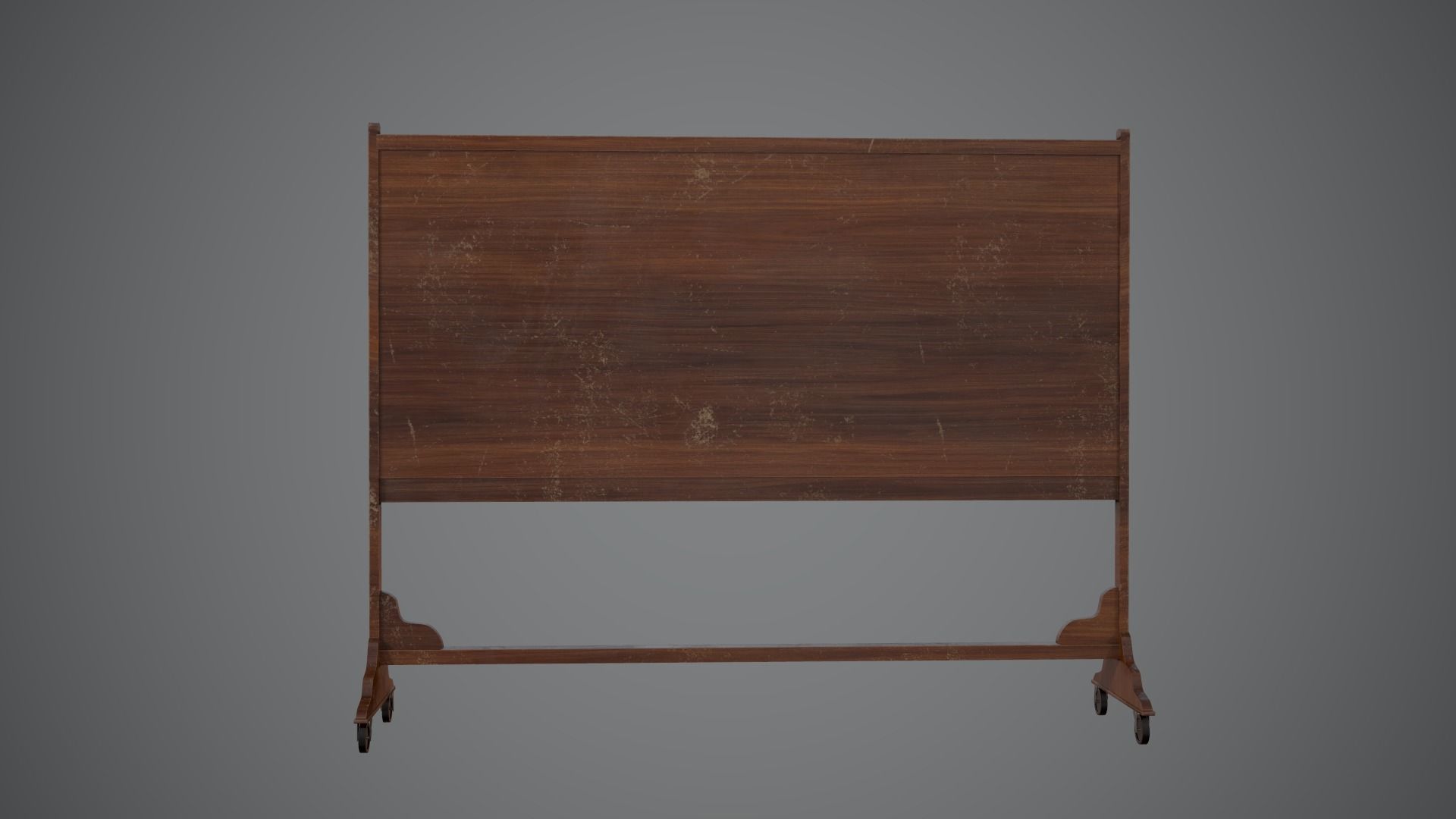CHALKBOARD Game Ready Low Poly blackboard on wheels Low-poly 3D model_10