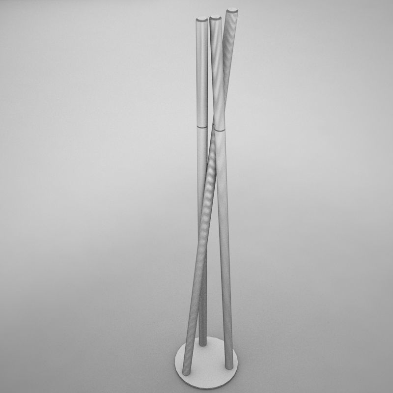 lamp05 floor lamp with three metal poles Low-poly 3D model_13