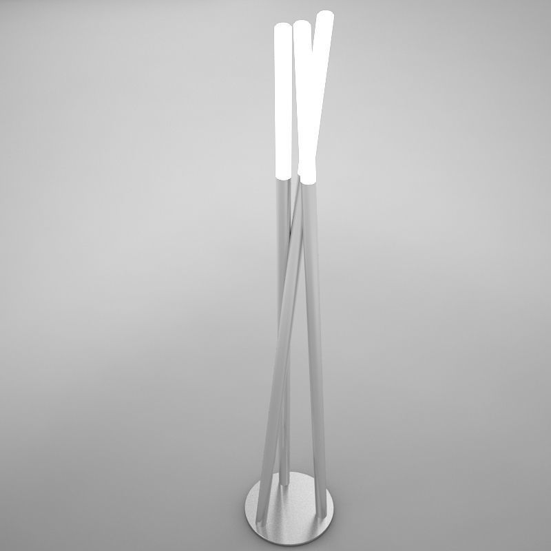 lamp05 floor lamp with three metal poles Low-poly 3D model_6