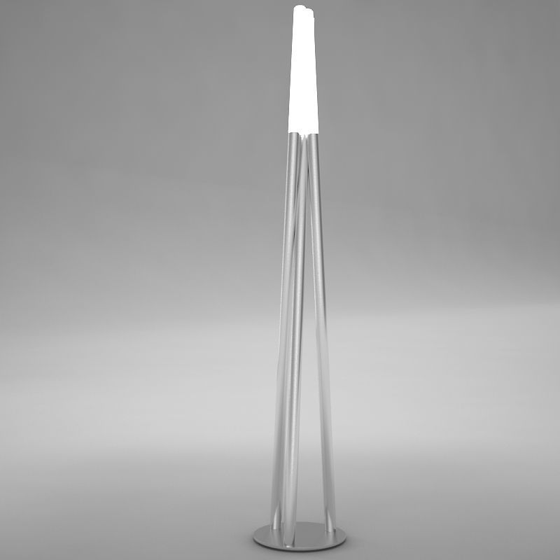 lamp05 floor lamp with three metal poles Low-poly 3D model_5
