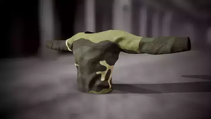 Sweatshirt 8 camouflage shirt Low-poly 3D model