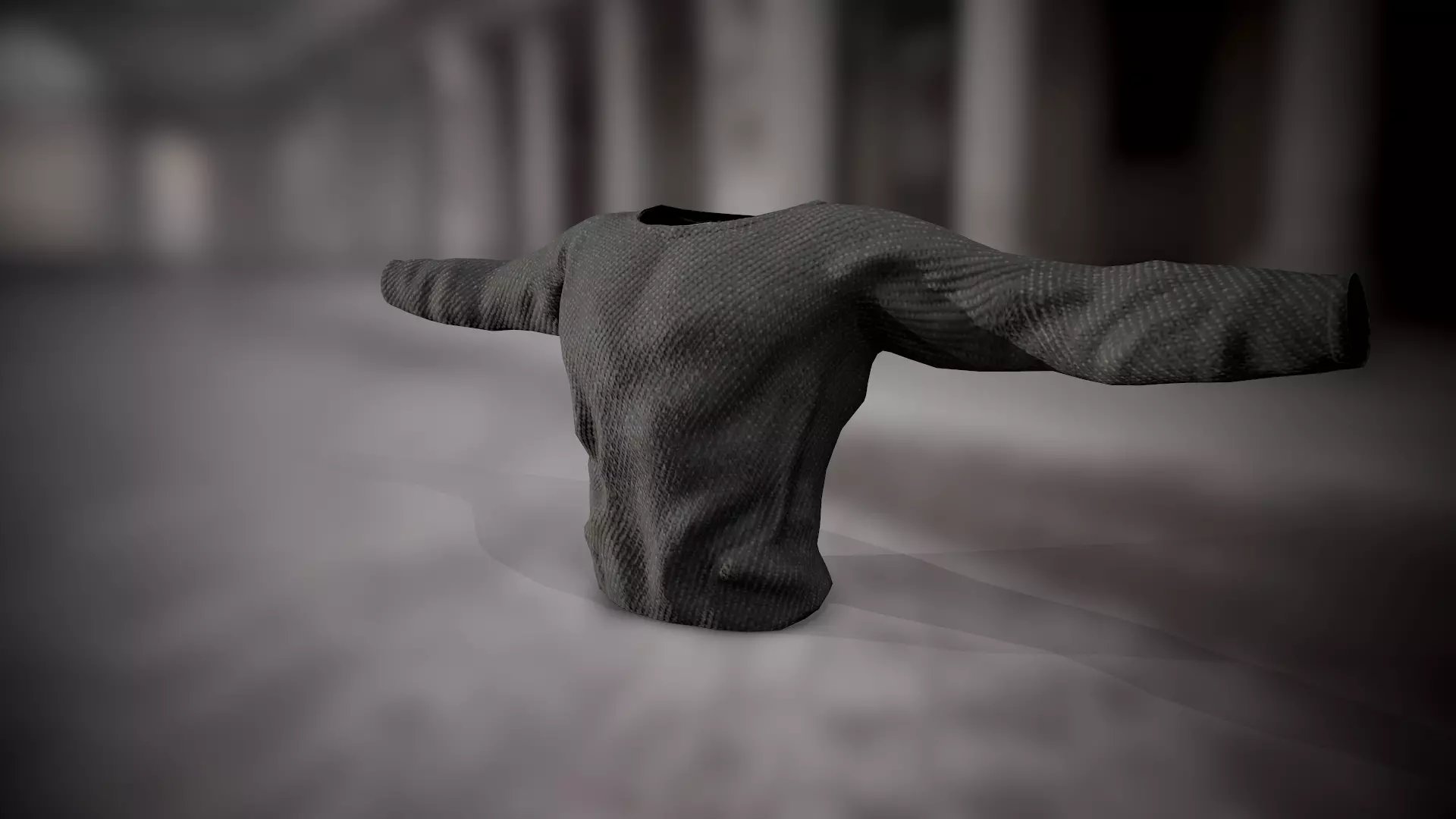 Sweatshirt 9 sweater on table Low-poly 3D model