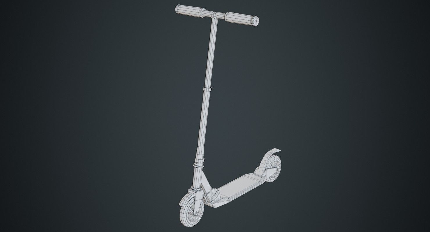 Kick Scooter 2A Low-poly 3D model_8
