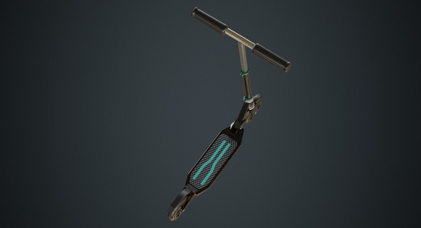 Kick Scooter 2A Low-poly 3D model_5