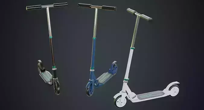 Kick Scooter 2A Low-poly 3D model