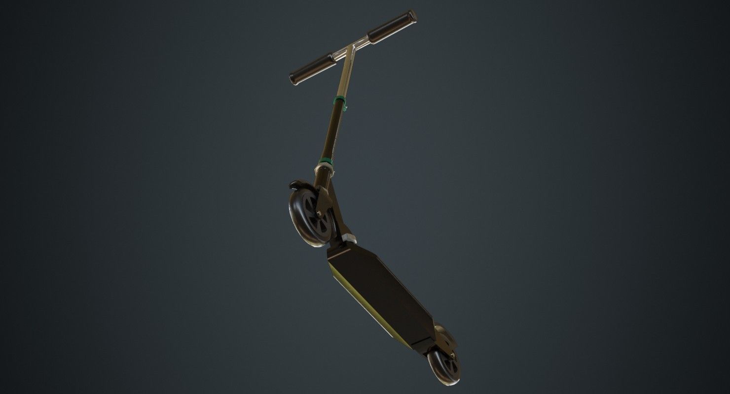 Kick Scooter 2A Low-poly 3D model_7