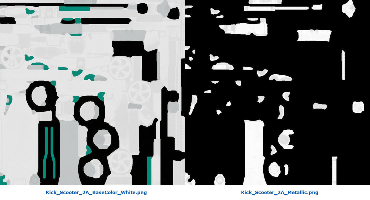 Kick Scooter 2A Low-poly 3D model_12