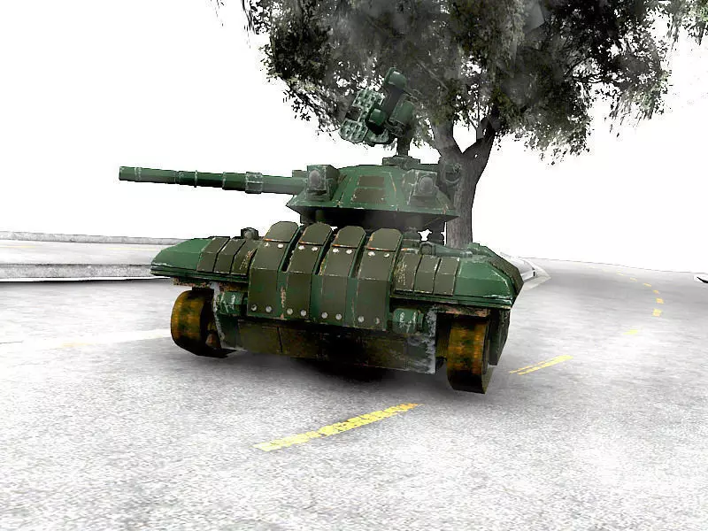 Drone Tank Low-poly 3D model_0