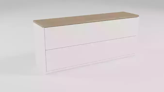 Contemporary wooden sideboard - 004 3D model