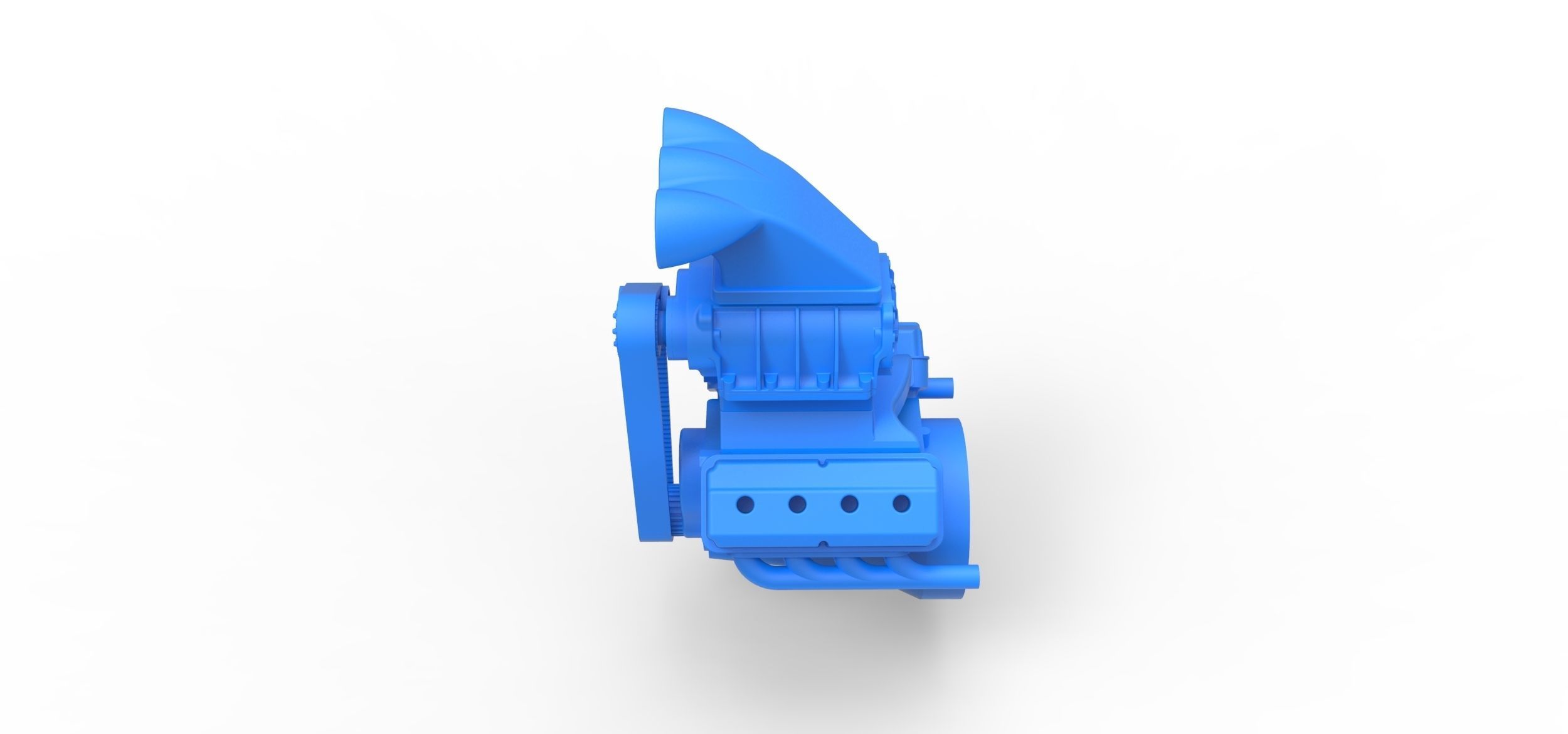 Engine V8 Scale 1 to 24 3D print model_5