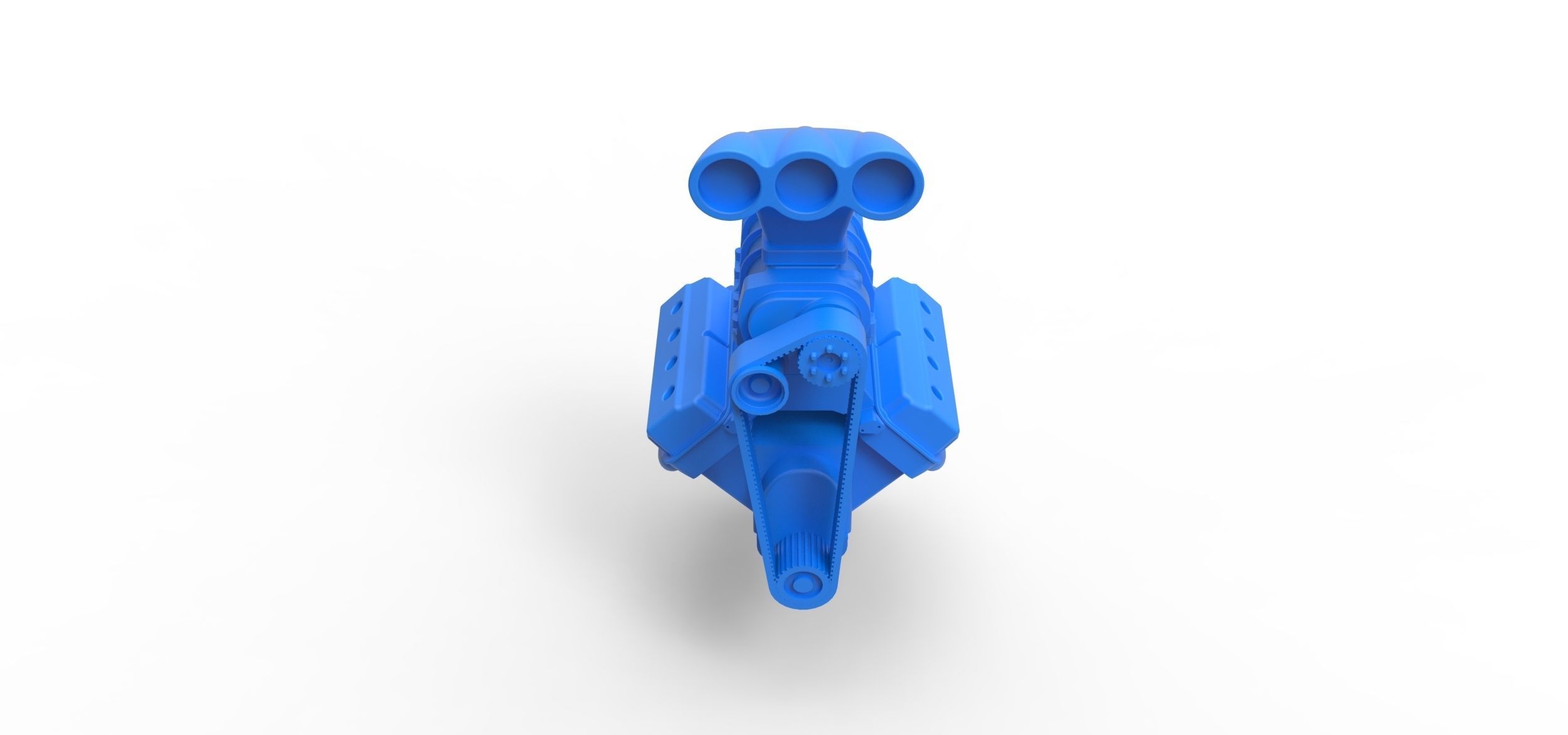 Engine V8 Scale 1 to 24 3D print model_2