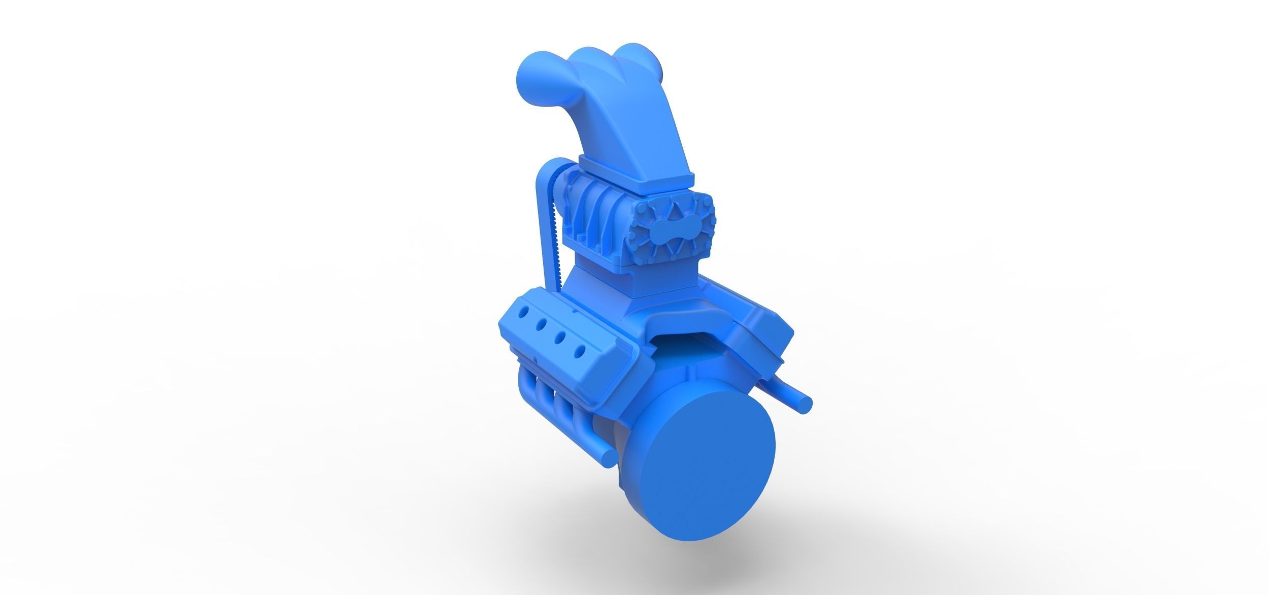 Engine V8 Scale 1 to 24 3D print model_8
