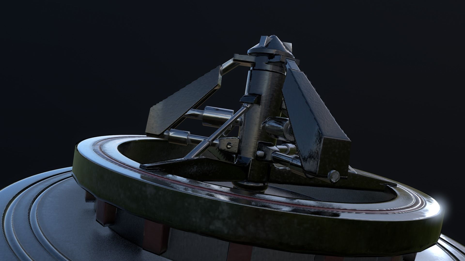 Apollo command Service module and Lunar Module  Low-poly 3D model_19