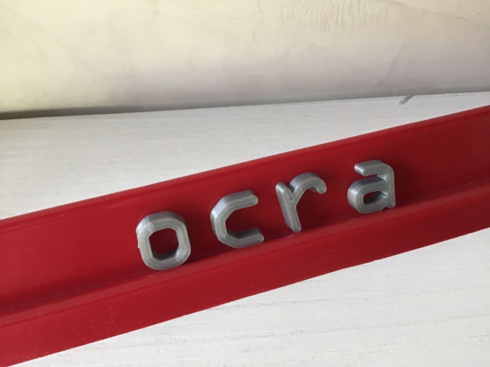 OCRA font uppercase and lowercase 3D letters STL file  3D print model_3