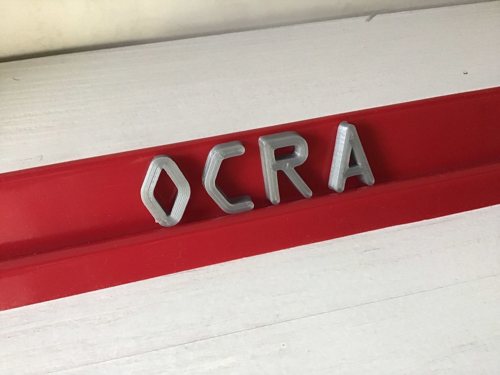 OCRA font uppercase and lowercase 3D letters STL file  3D print model_2