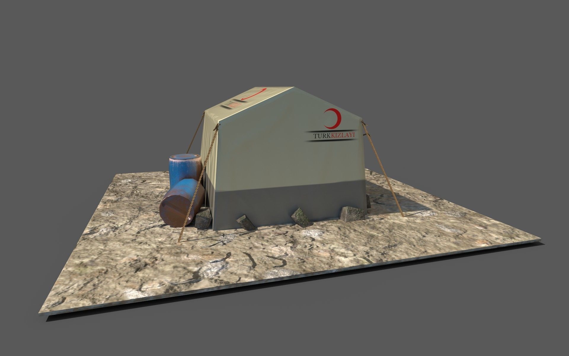 SyrianTentCityPart01 tent Low-poly 3D model_32