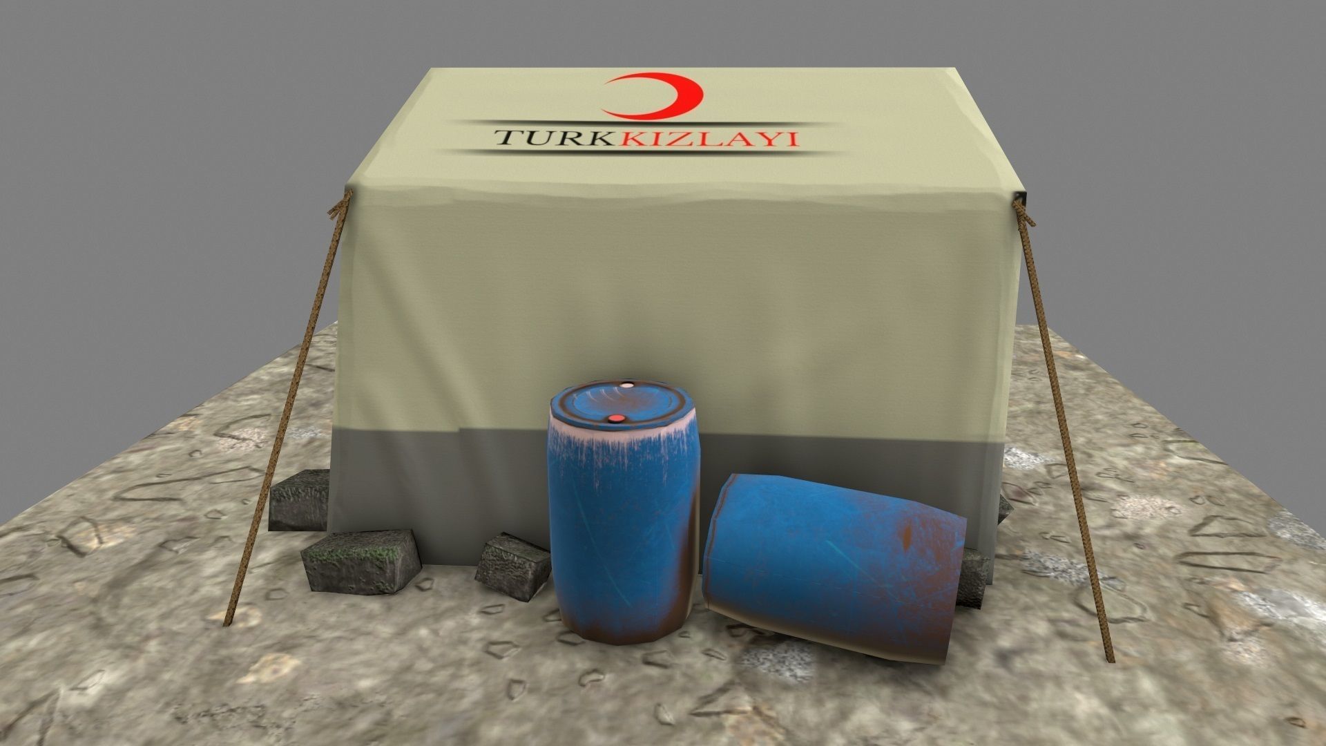 SyrianTentCityPart01 tent Low-poly 3D model_20