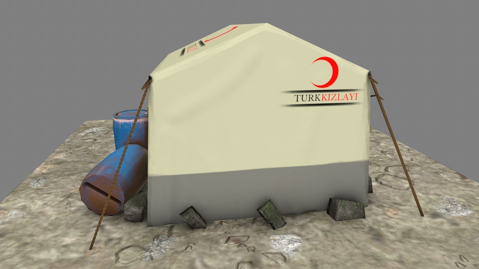SyrianTentCityPart01 tent Low-poly 3D model_21