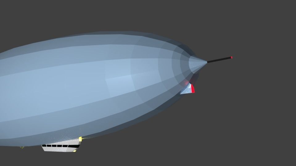 Dirigible airship 3D model_3
