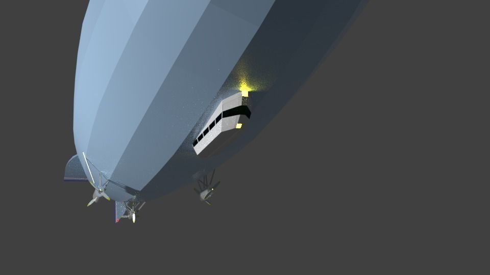 Dirigible airship 3D model_4