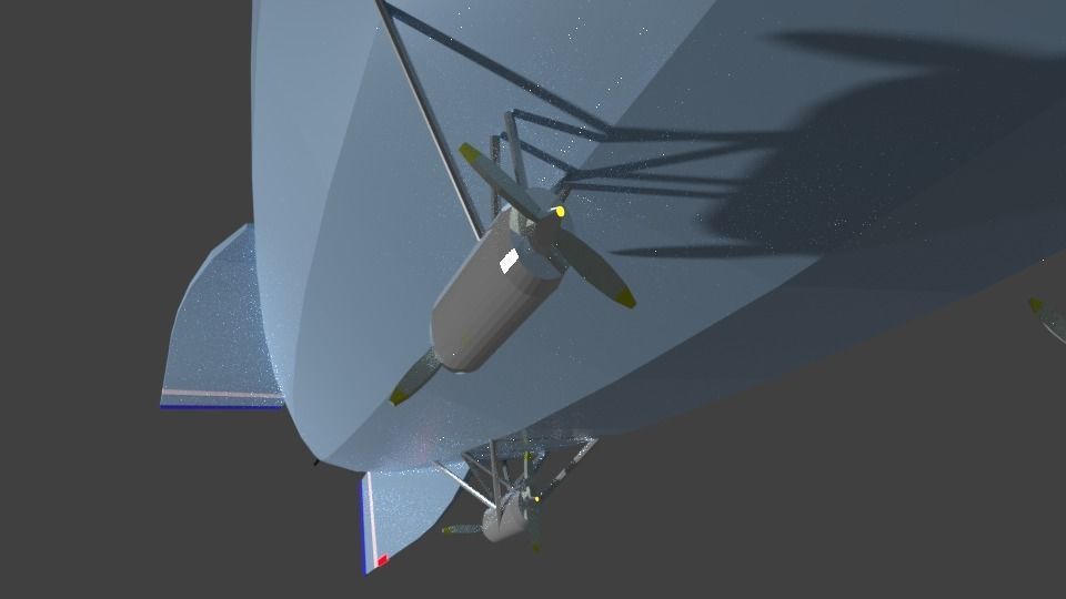 Dirigible airship 3D model_5
