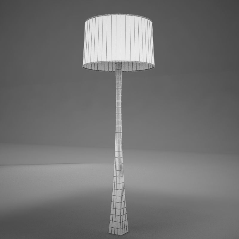 lamp01 floor lamp with shade Low-poly 3D model_6