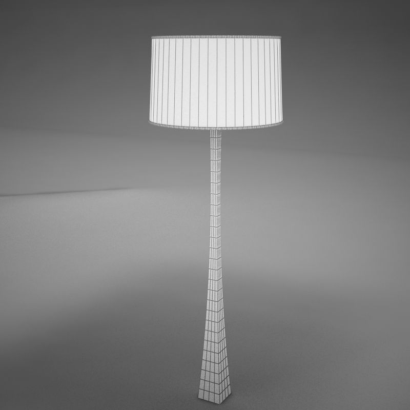 lamp01 floor lamp with shade Low-poly 3D model_10