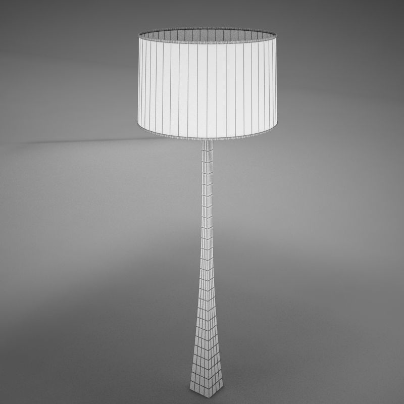 lamp01 floor lamp with shade Low-poly 3D model_9
