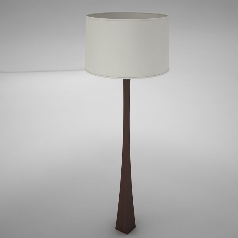 lamp01 floor lamp with shade Low-poly 3D model_1