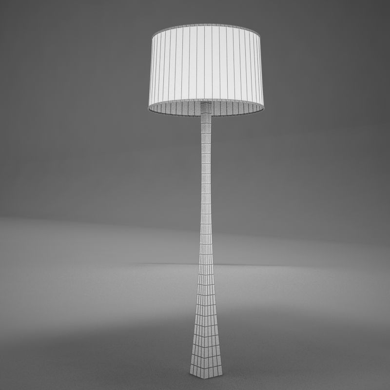 lamp01 floor lamp with shade Low-poly 3D model_8