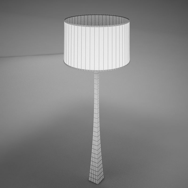 lamp01 floor lamp with shade Low-poly 3D model_7