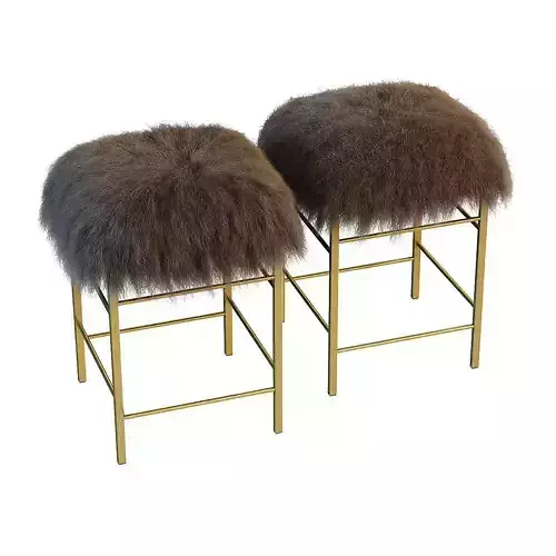 Pair of Italian Brass Stools