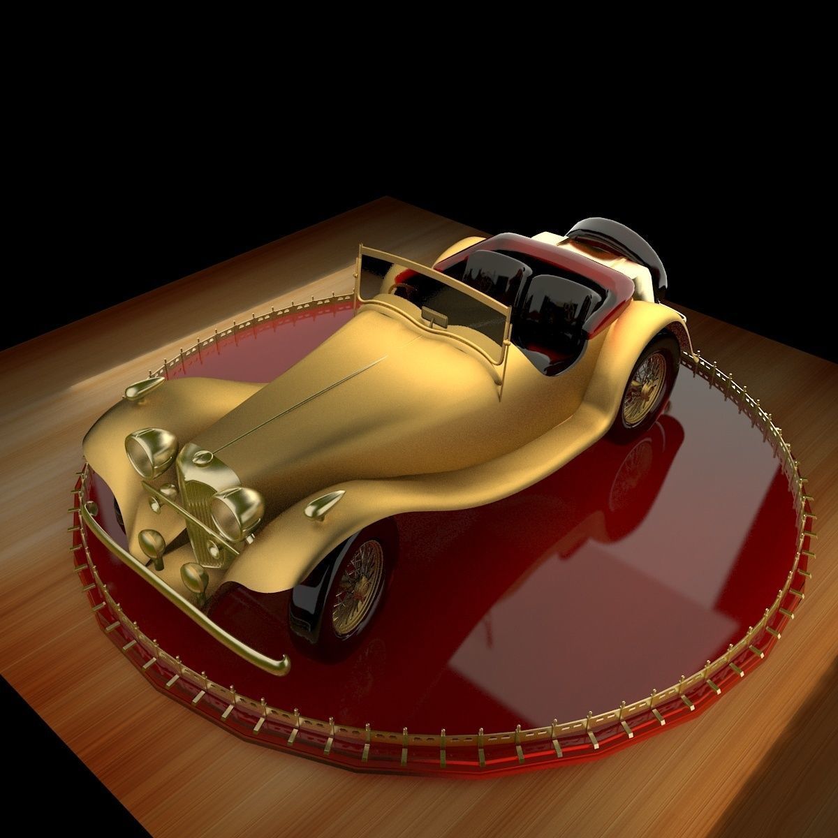 Antique car 3D model_1