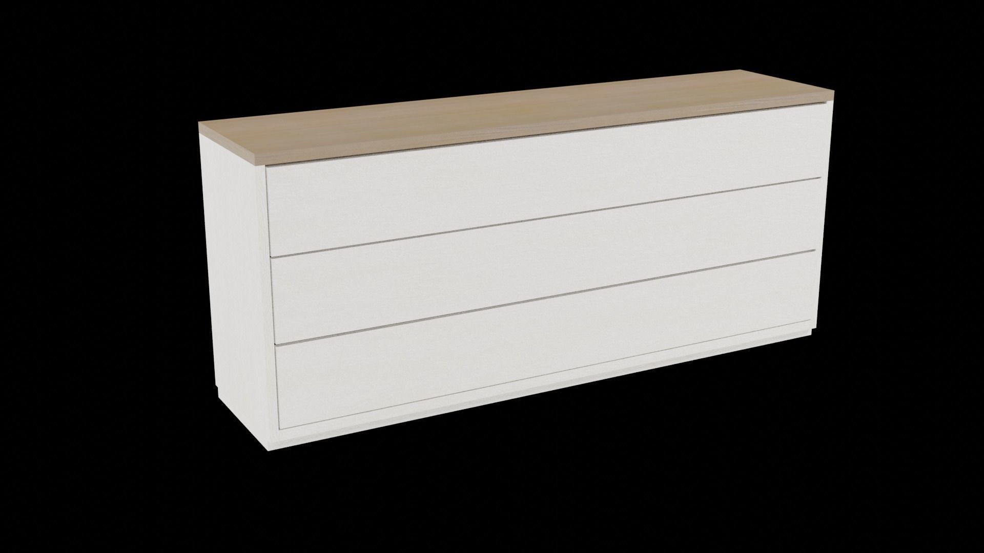 Contemporary wooden sideboard - 007 Free 3D model_1