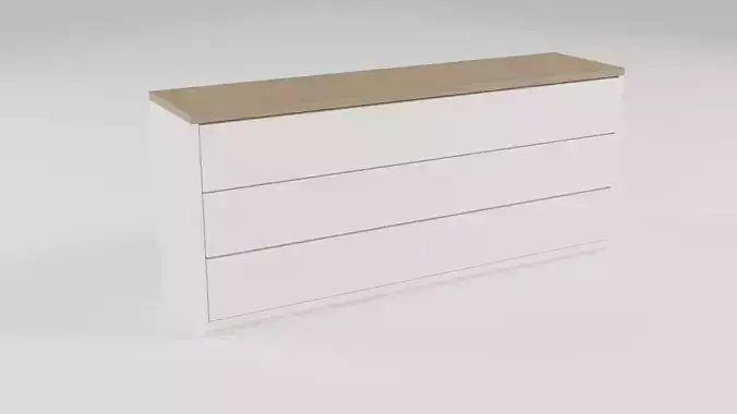 Contemporary wooden sideboard - 007 Free 3D model