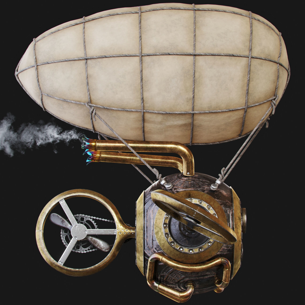 Steampunk Drone 3D model_2