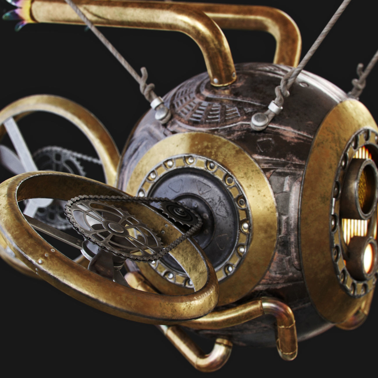 Steampunk Drone 3D model_4