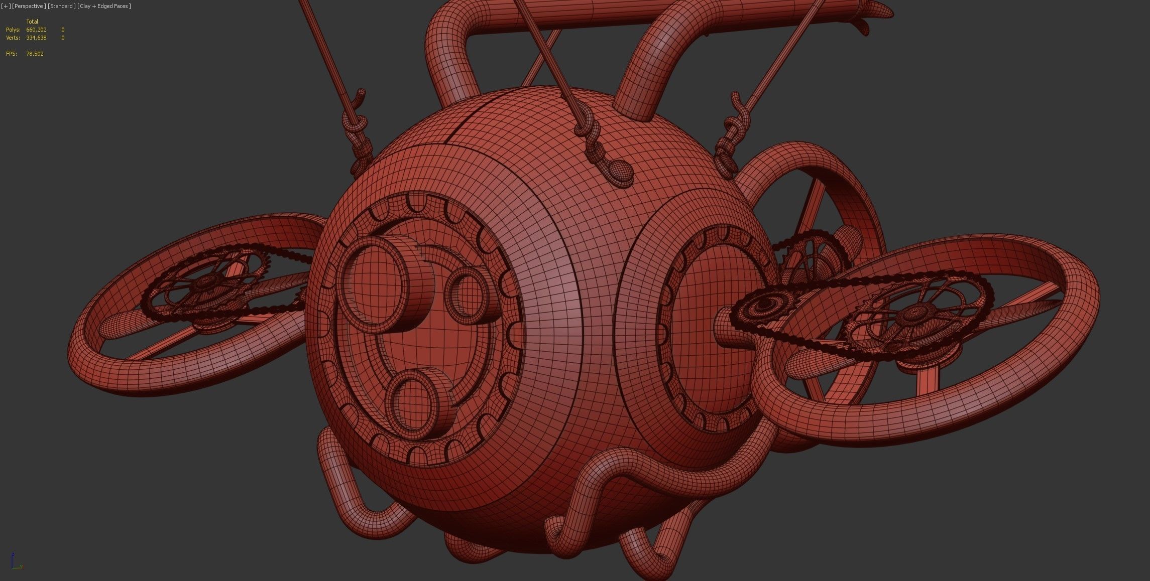 Steampunk Drone 3D model_8