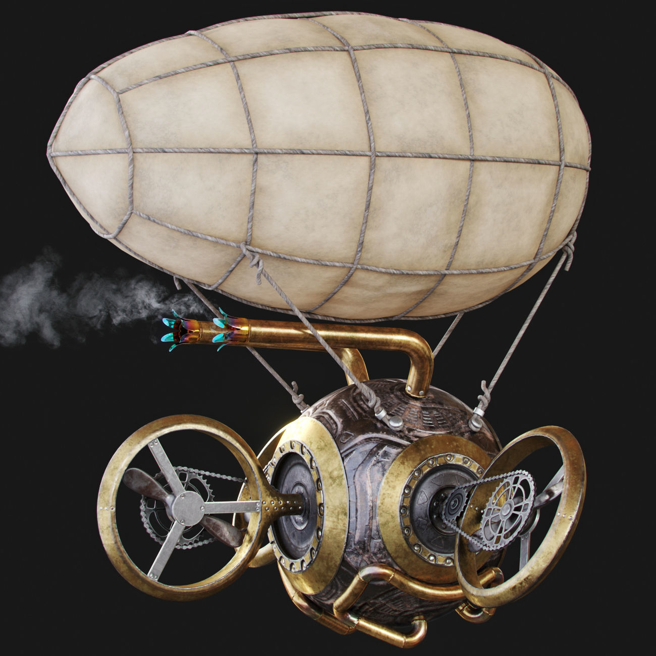 Steampunk Drone 3D model_3