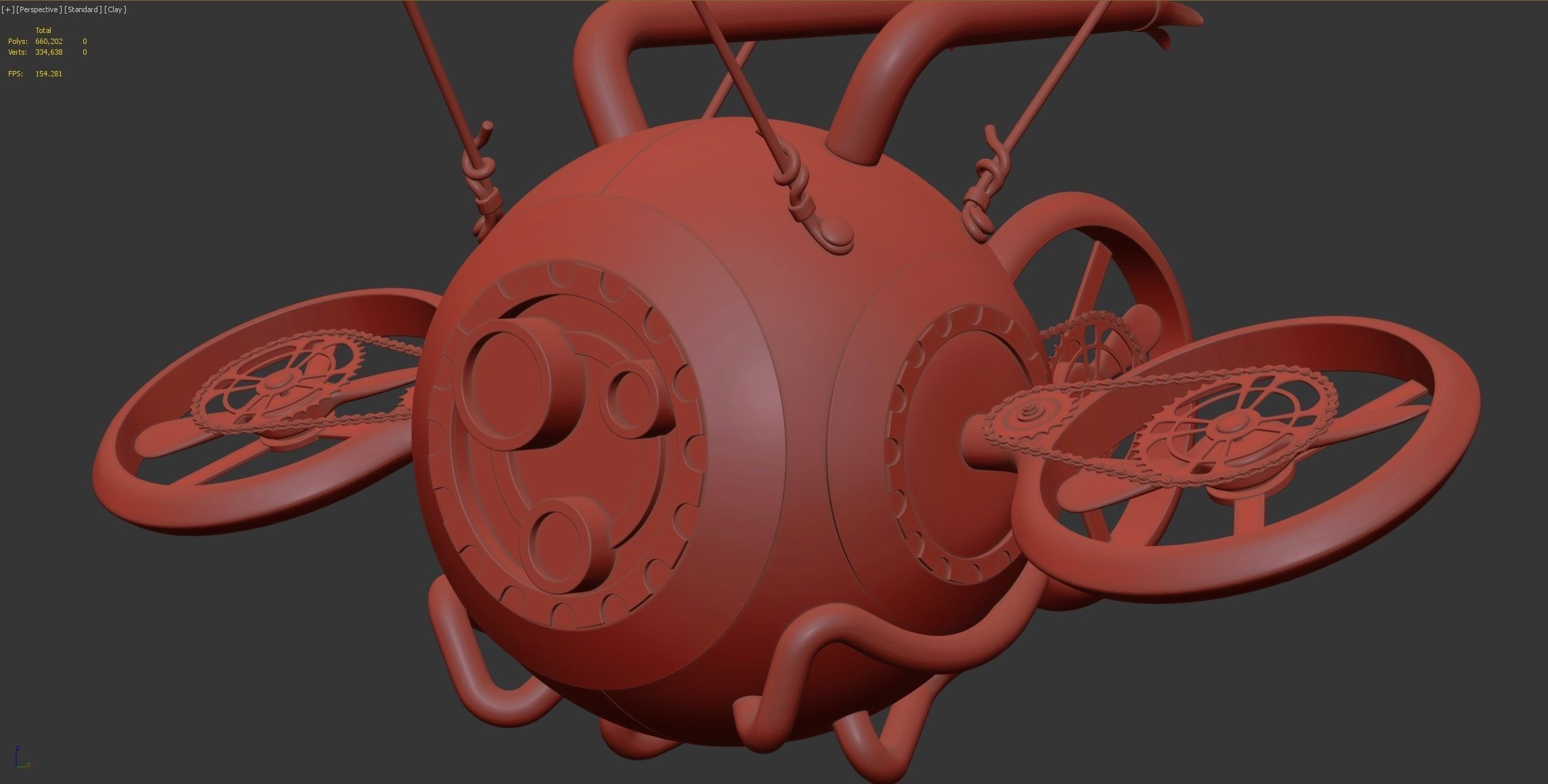 Steampunk Drone 3D model_6