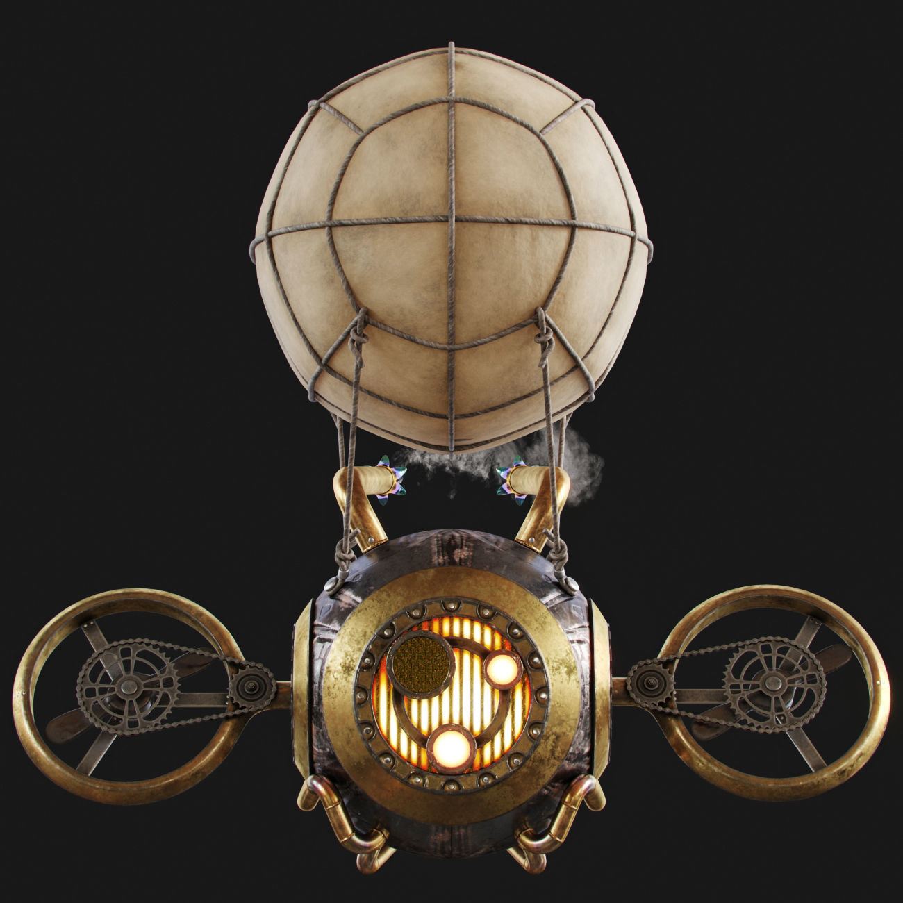Steampunk Drone 3D model_1