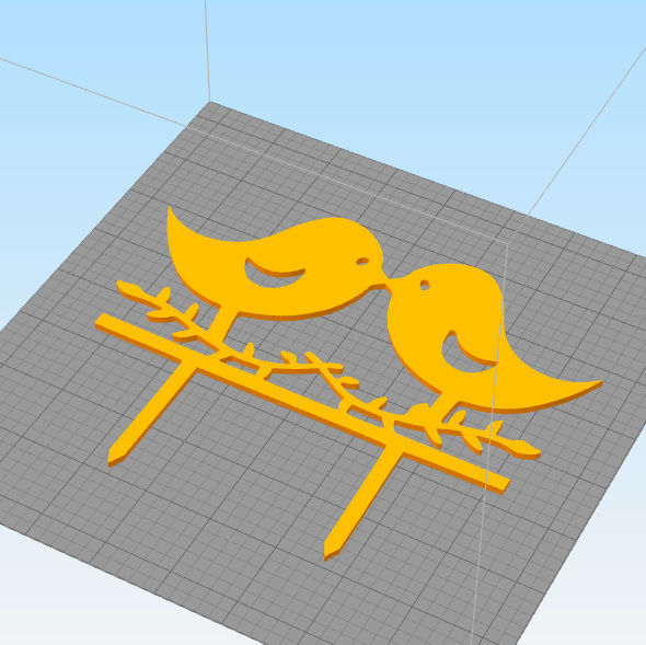 ENGAGEMENT CAKE TOPPER SET OF 4 3D print model_3