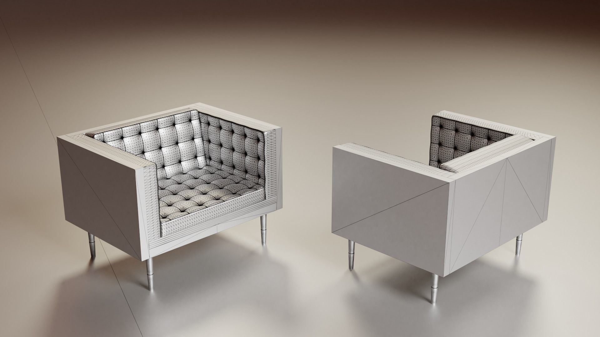 Box Chair 3D model_1