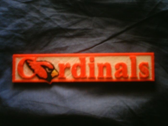 Arizona Cardinals logo Banner 3D model_4