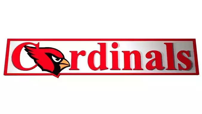 Arizona Cardinals logo Banner 3D model