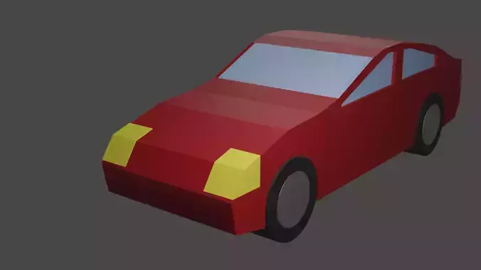 Low Poly Red Car