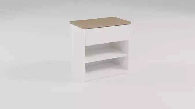 Contemporary wooden sideboard - 008 3D model