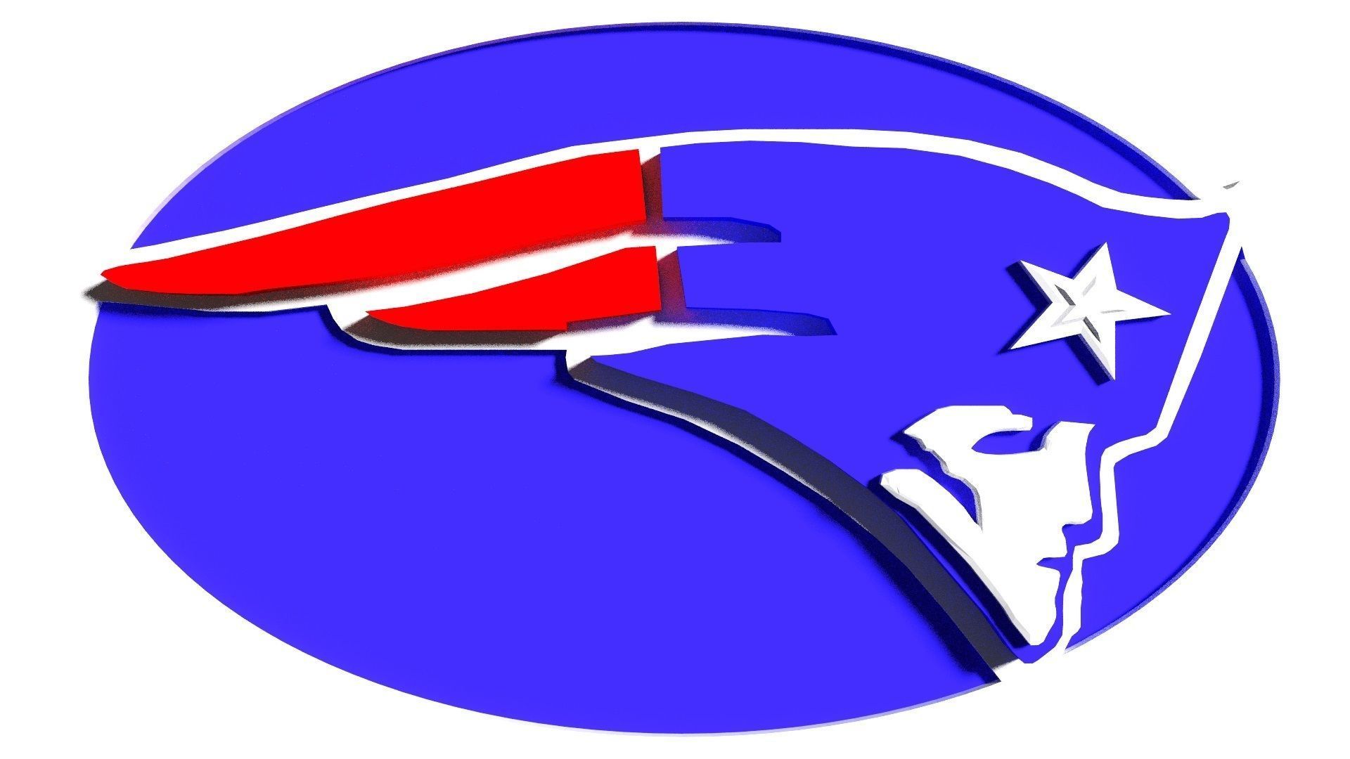 New England Patriots NFL logo 3D model_1